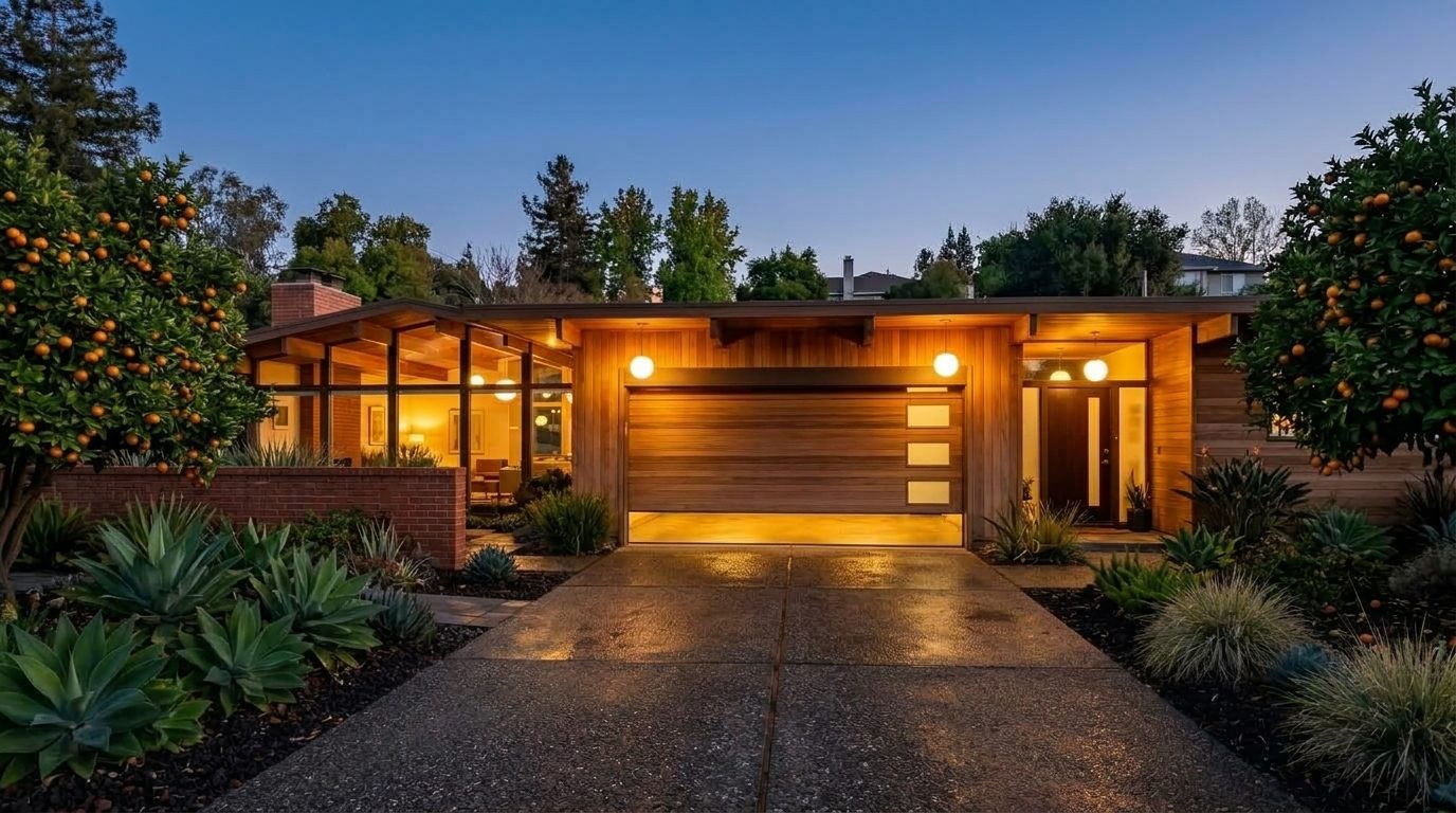 Camille Garage Door Repair Service Garage Door Gliding Open Revealing Warm Illuminated Interior